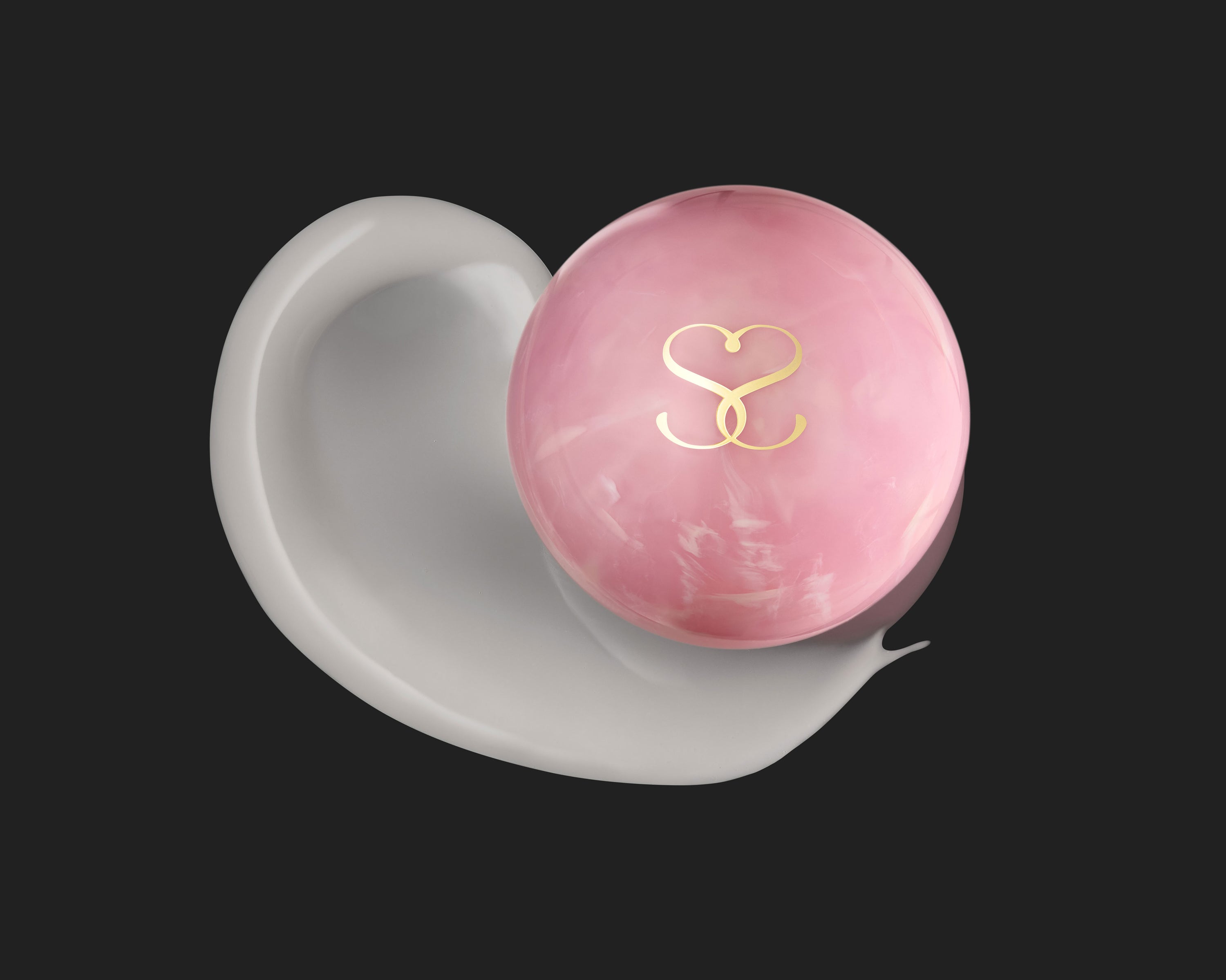 SAVOIR cap with a texture of the formula behind the cap.